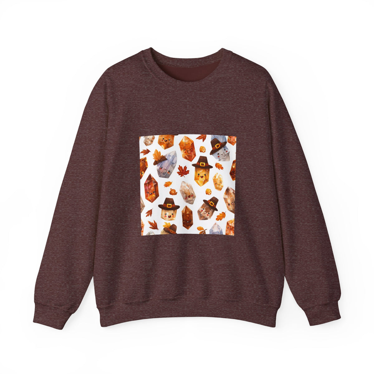 Thanksgiving Crystal Harvest Crewneck | Earth Tones & Brights