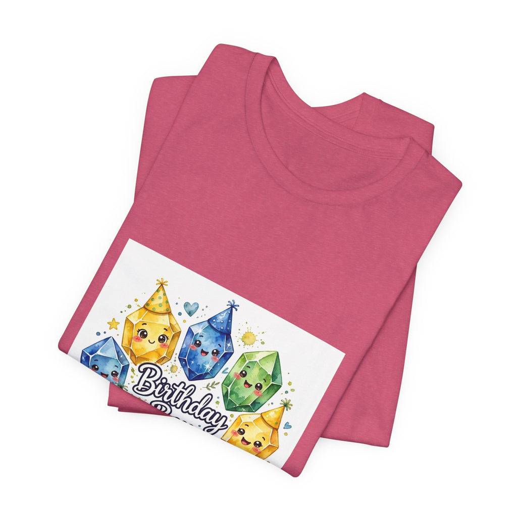 Birthday Boy Crystal Party T-Shirt | Dark Neutrals & Reds