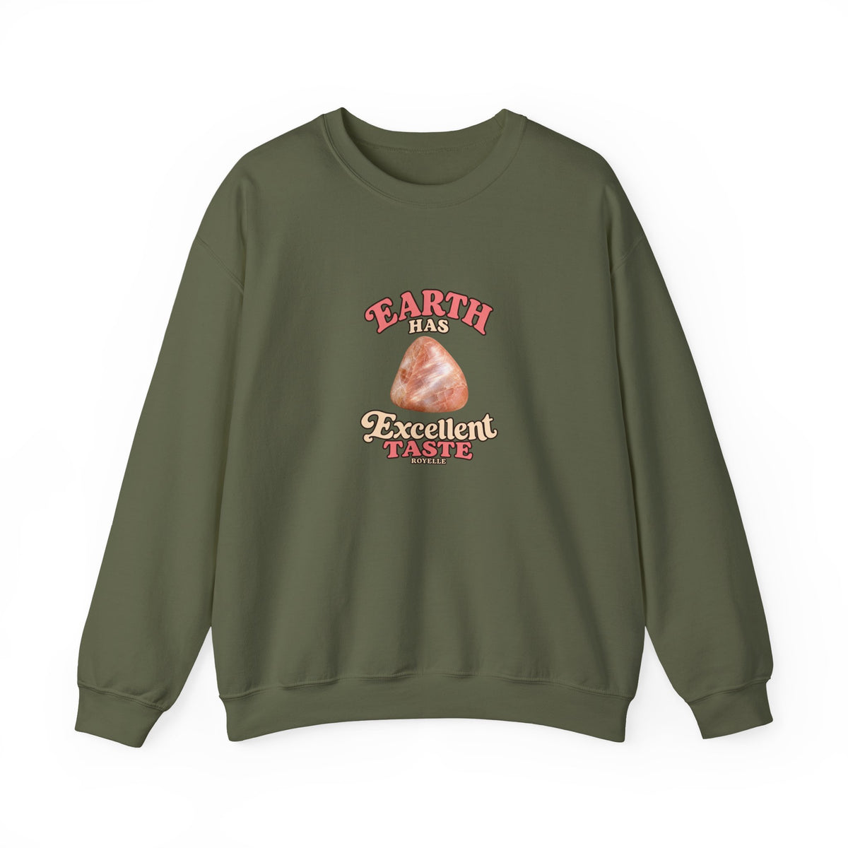 Earth Has Excellent Taste — Peach Moonstone Crewneck | Earth Tones & Brights