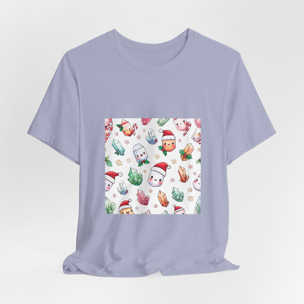 Pastel Christmas Crystal Friends T-Shirt | Soft Blues