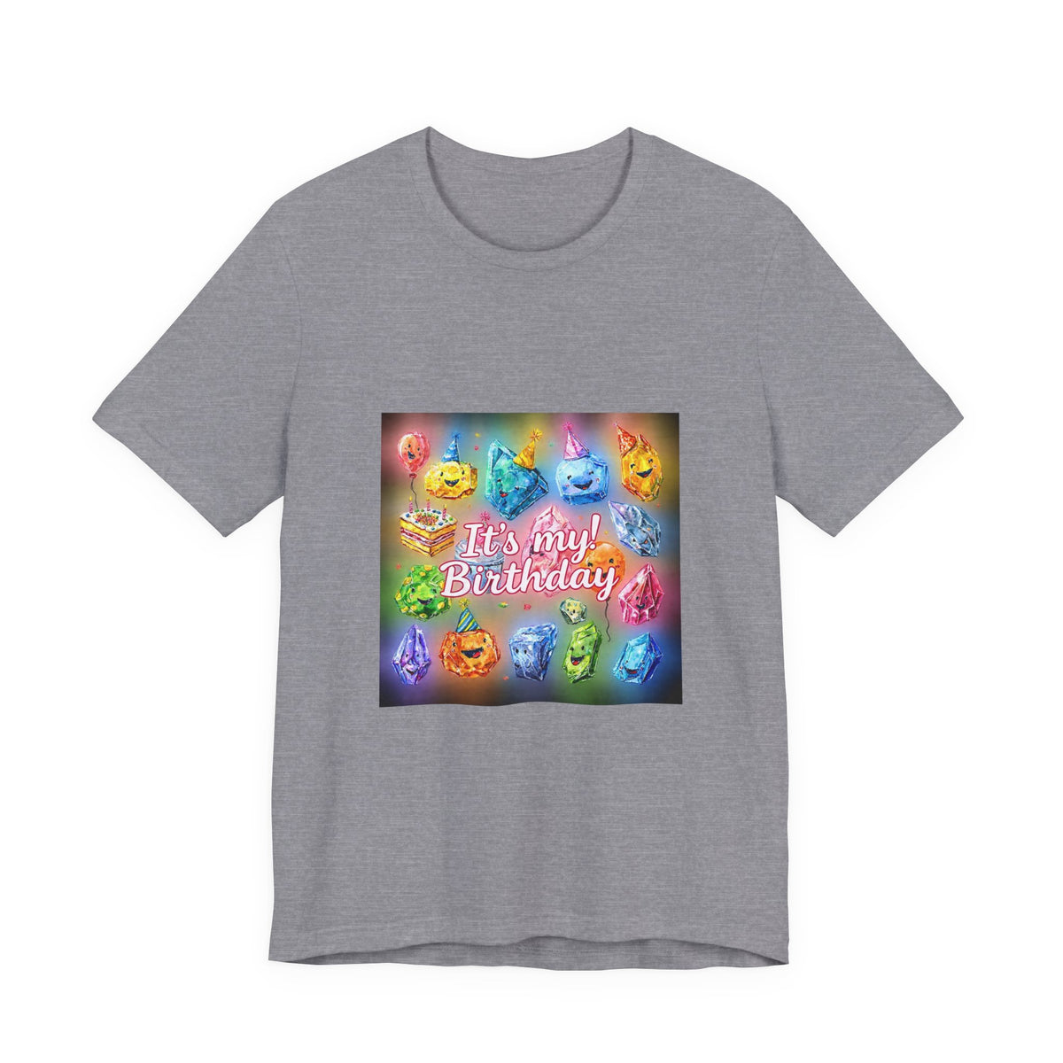 It's My Birthday Crystal Party T-Shirt | Light Neutrals