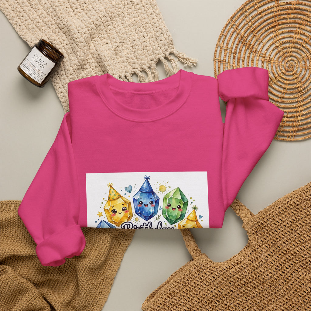 Birthday Boy Crystal Party Crewneck | Blues, Purples & Pinks