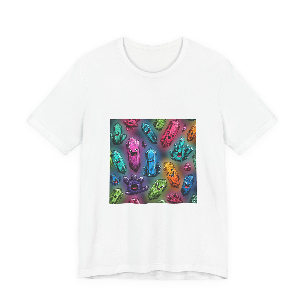 Colorful Crystal Characters T-Shirt | Light Neutrals
