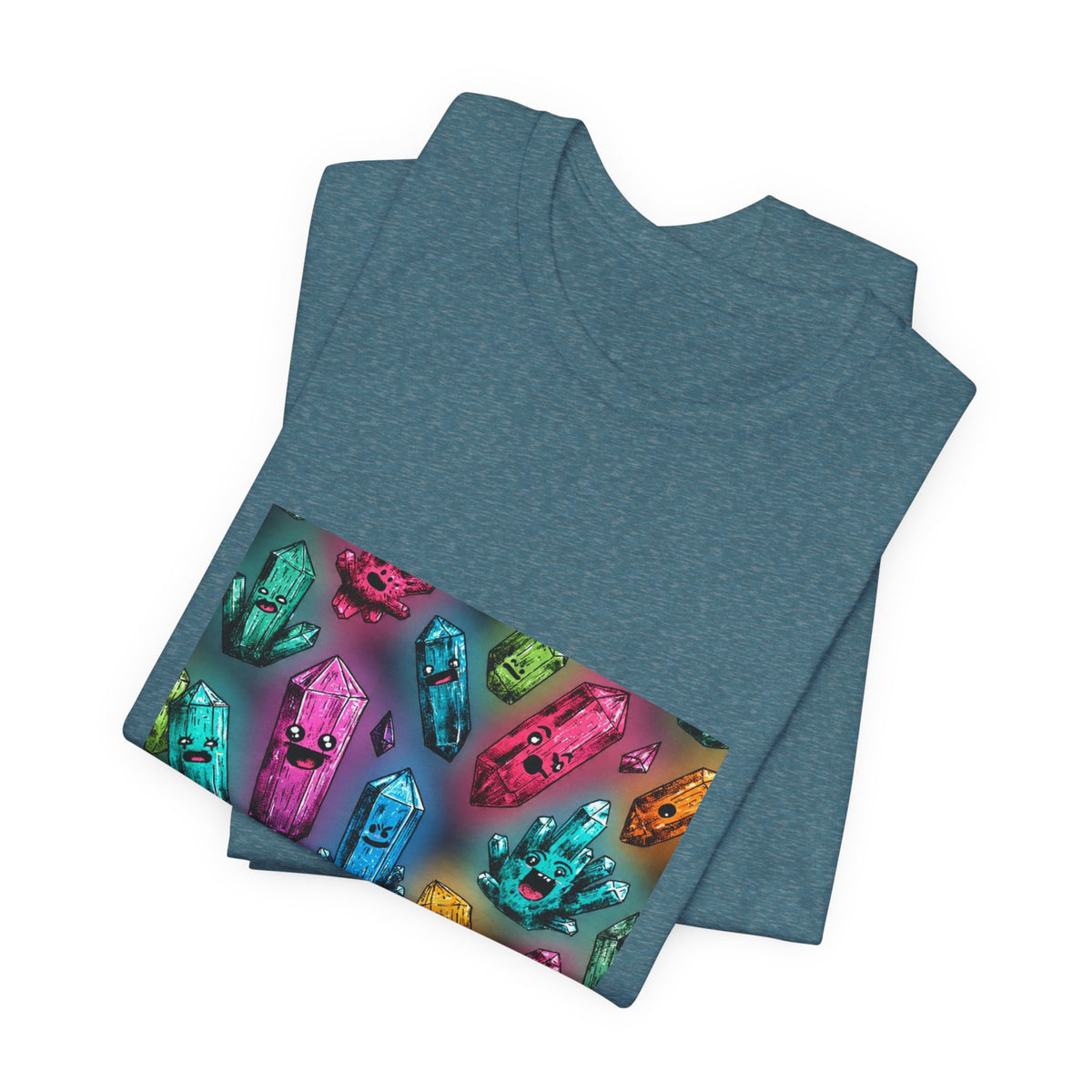 Colorful Crystal Characters T-Shirt | Forest & Ocean