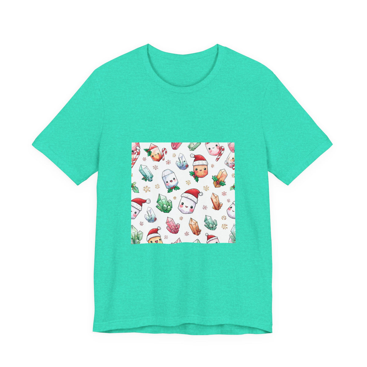 Pastel Christmas Crystal Friends T-Shirt | Soft Blues