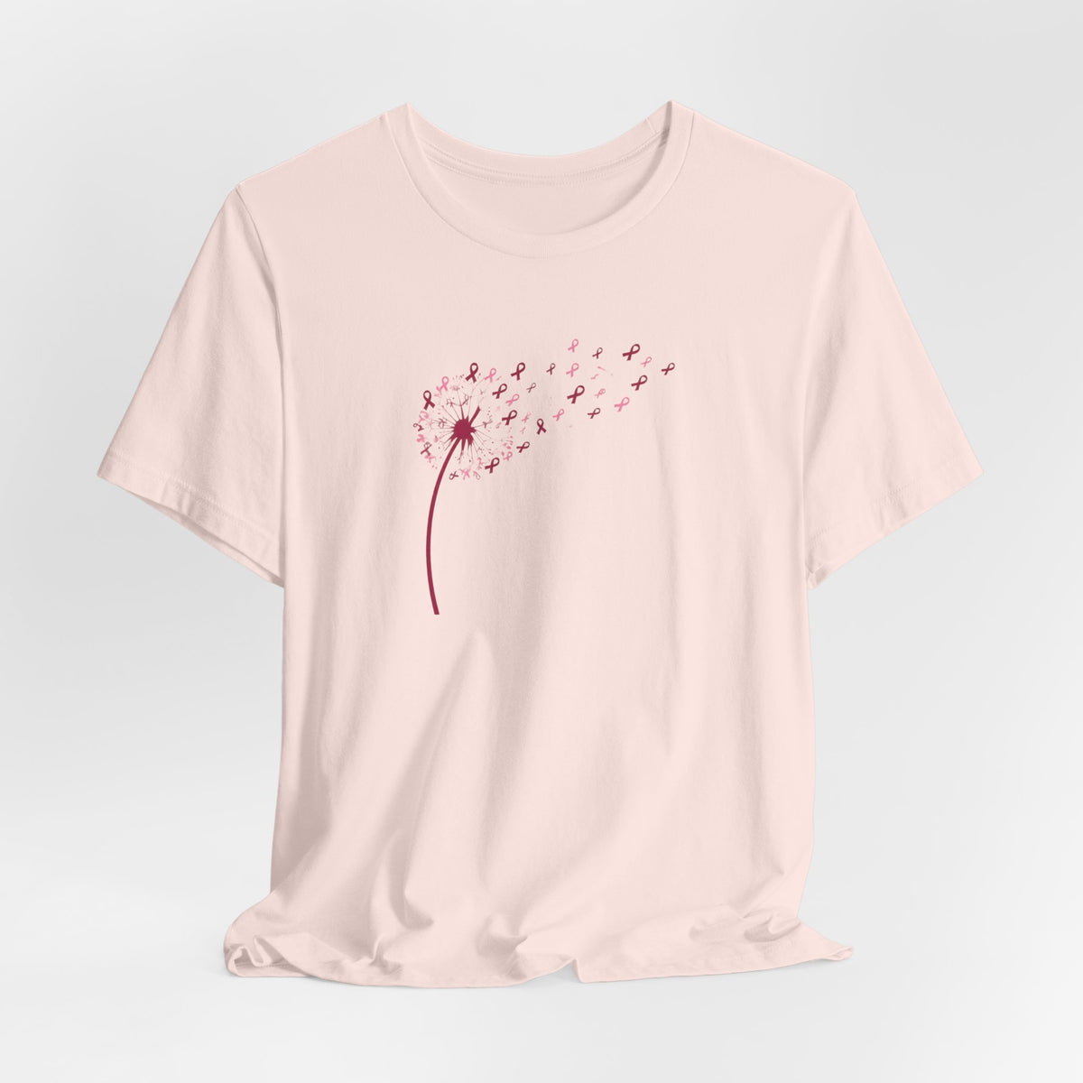 Pink Ribbon Dandelion Breast Cancer Awareness T-Shirt