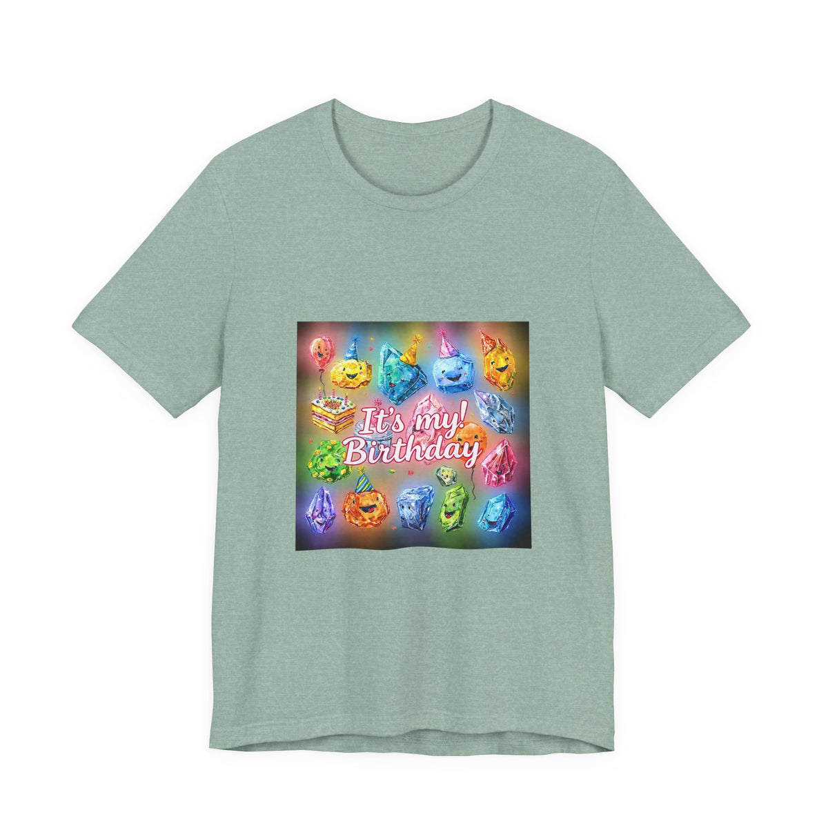 It's My Birthday Crystal Party T-Shirt | Soft Blues