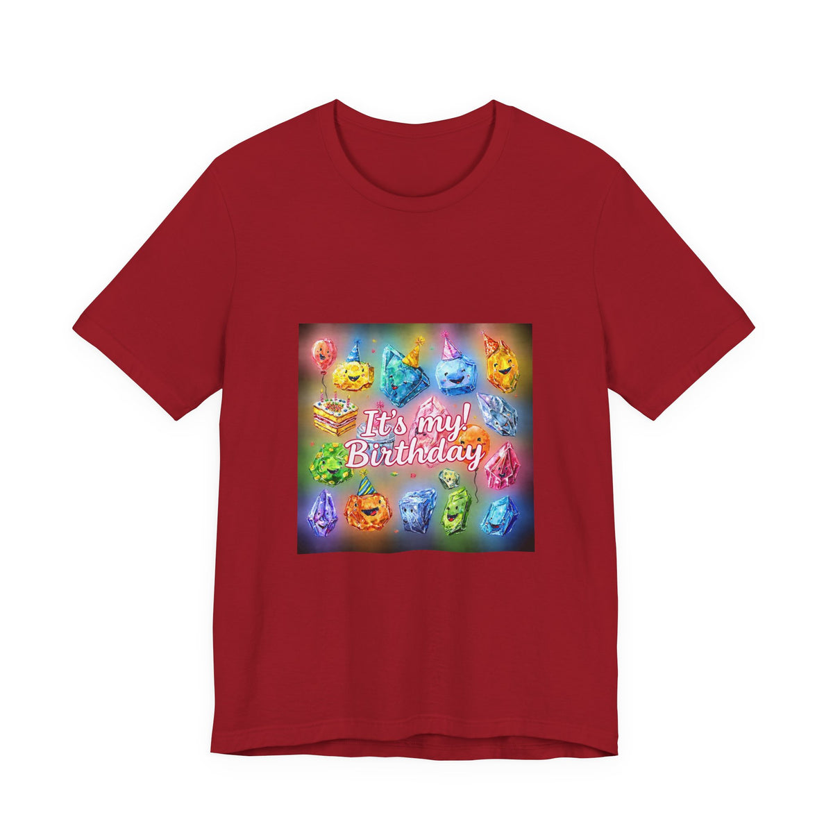 It's My Birthday Crystal Party T-Shirt | Dark Neutrals & Reds