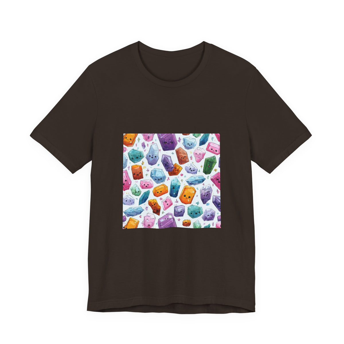 Pastel Crystal Friends T-Shirt | Earthy Reds & Browns