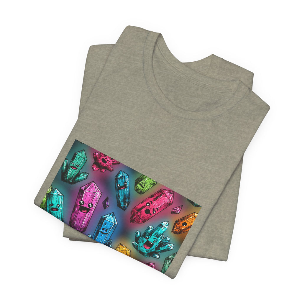 Colorful Crystal Characters T-Shirt | Light Neutrals