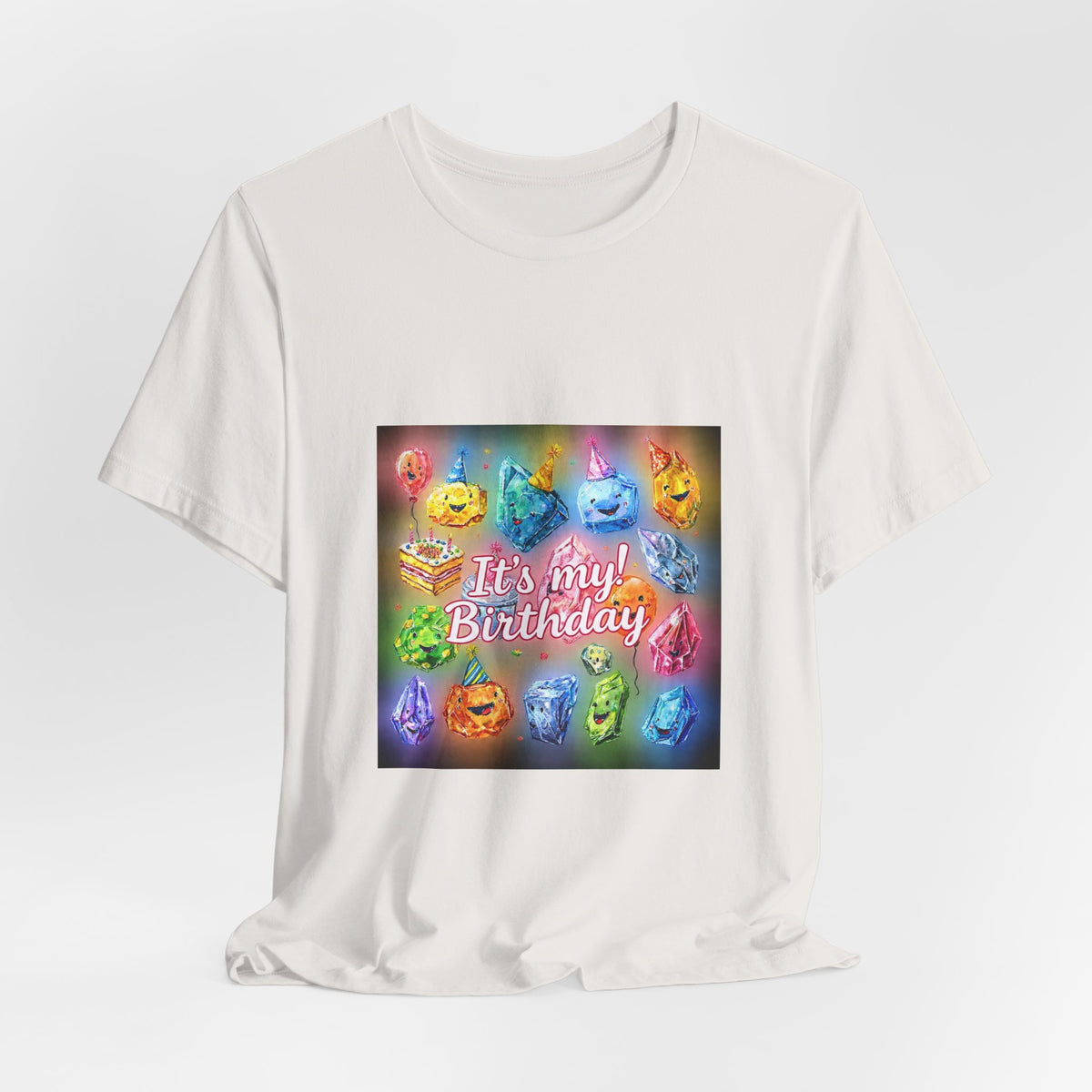 It's My Birthday Crystal Party T-Shirt | Light Neutrals