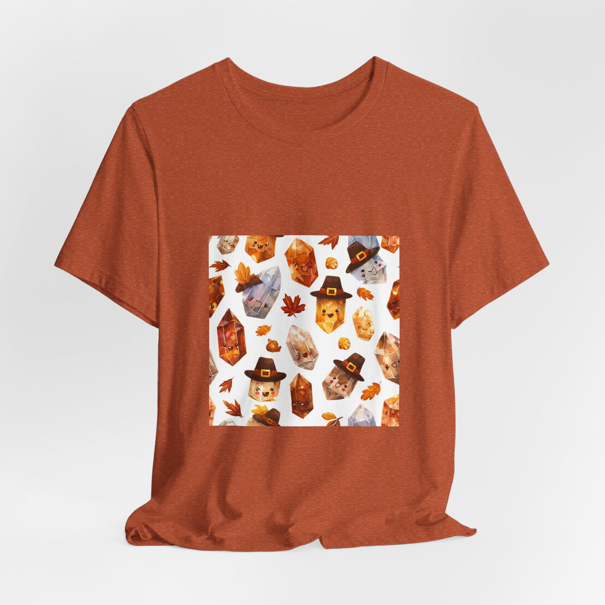 Thanksgiving Crystal Harvest T-Shirt | Earthy Reds & Browns