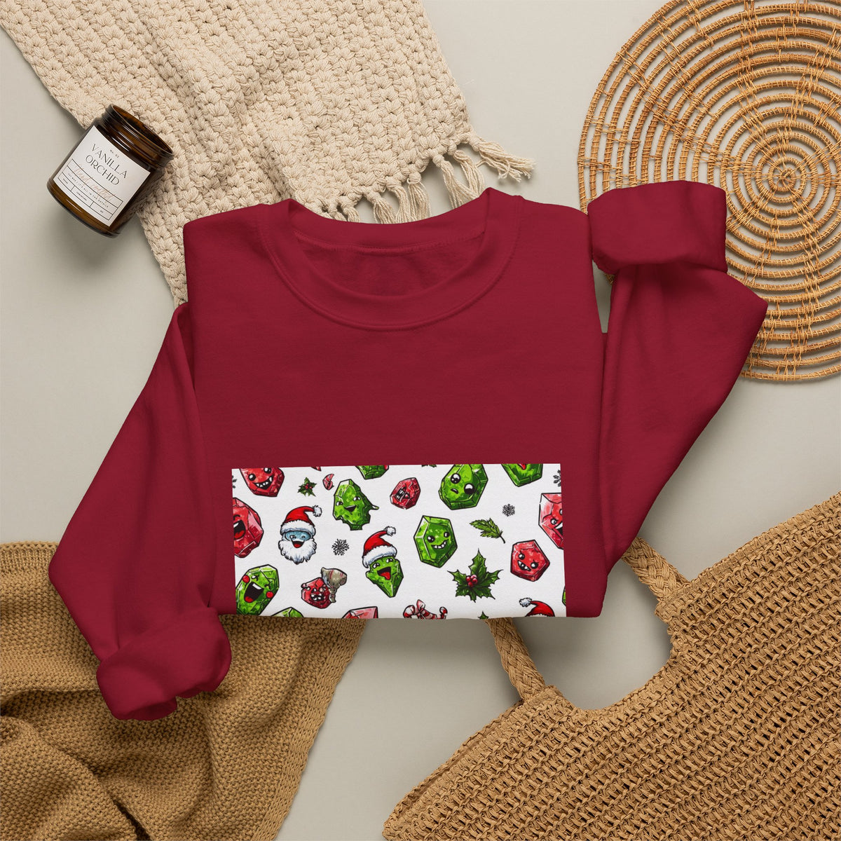 Christmas Crystal Cheer Crewneck | Earth Tones & Brights