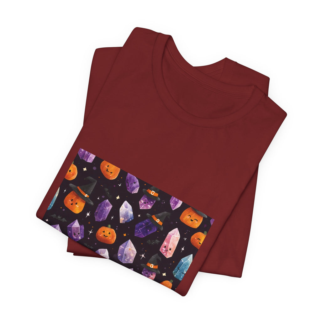 Halloween Crystal Party T-Shirt | Earthy Reds & Browns