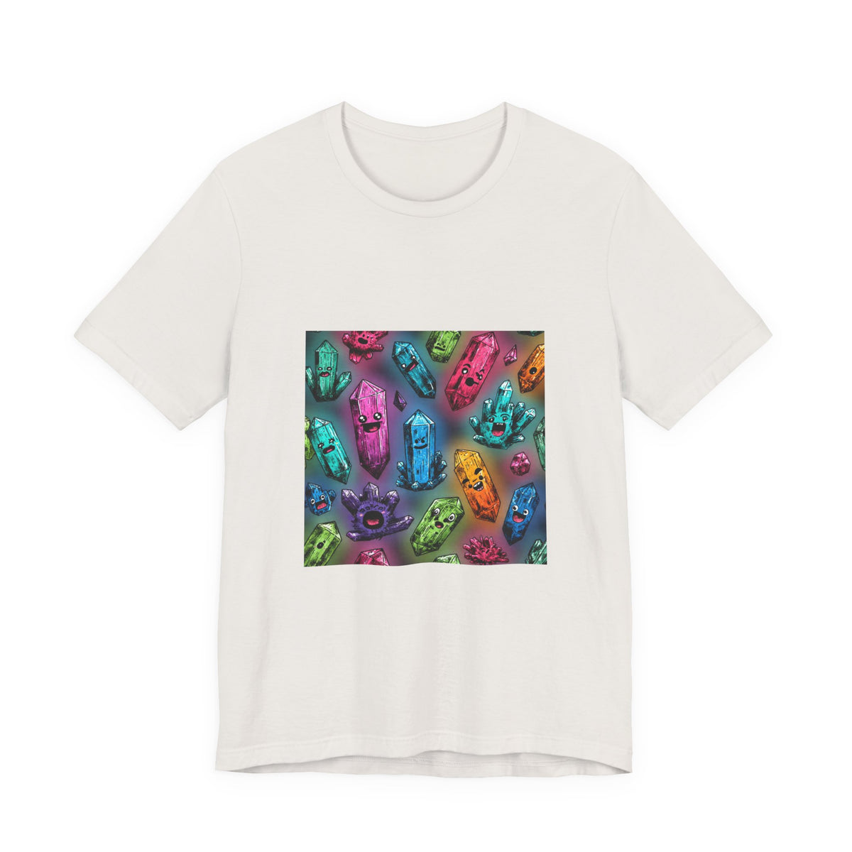 Colorful Crystal Characters T-Shirt | Light Neutrals