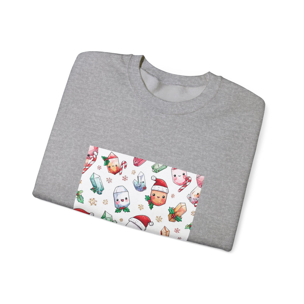 Pastel Christmas Crystal Friends Crewneck | Neutrals & Reds