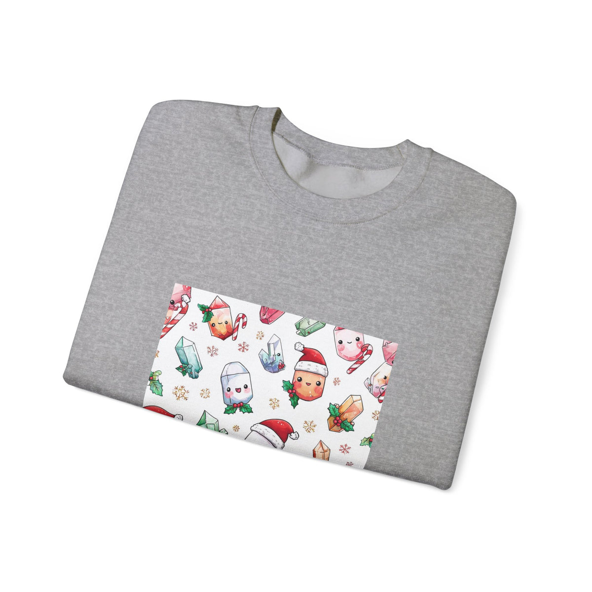 Pastel Christmas Crystal Friends Crewneck | Neutrals & Reds