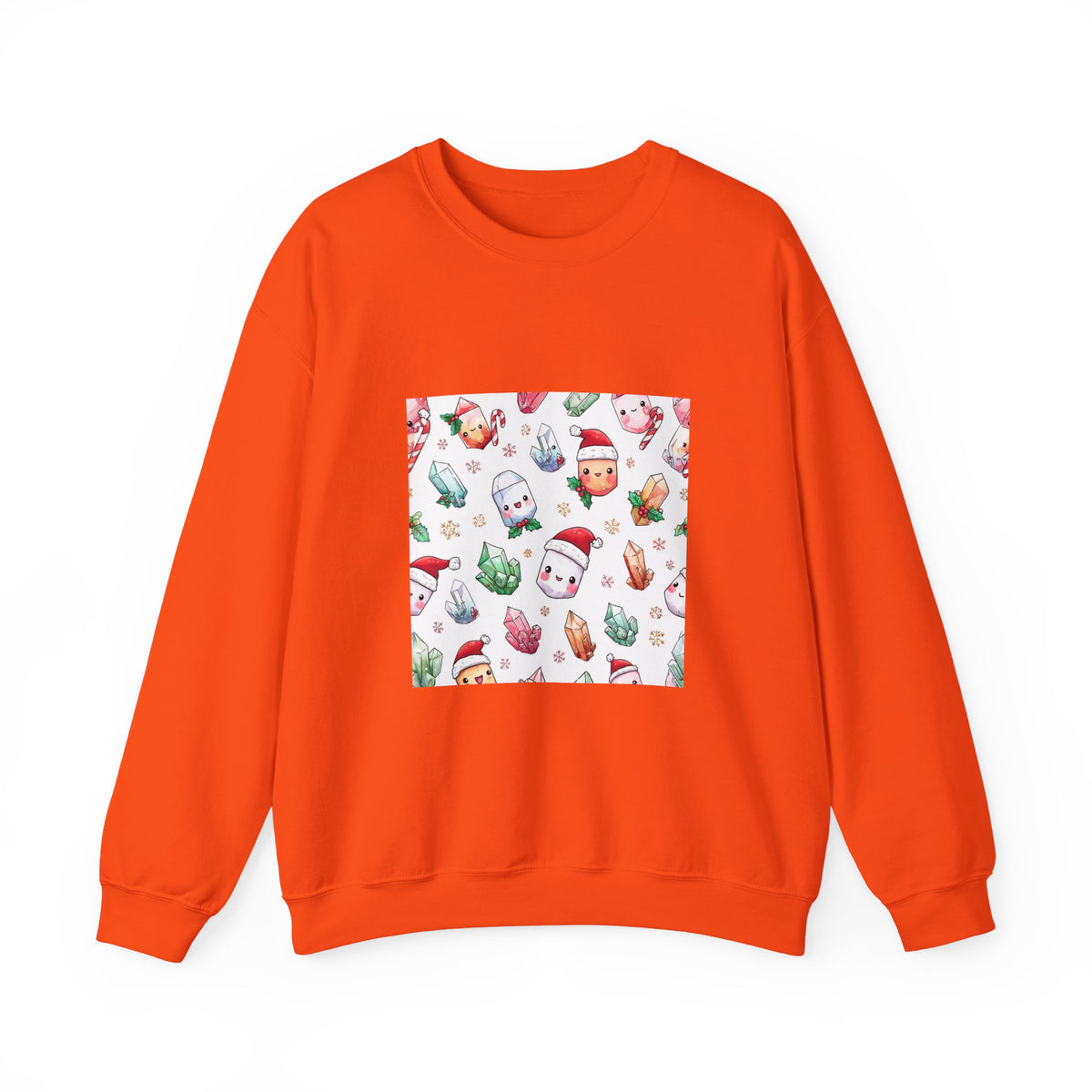 Pastel Christmas Crystal Friends Crewneck | Earth Tones & Brights