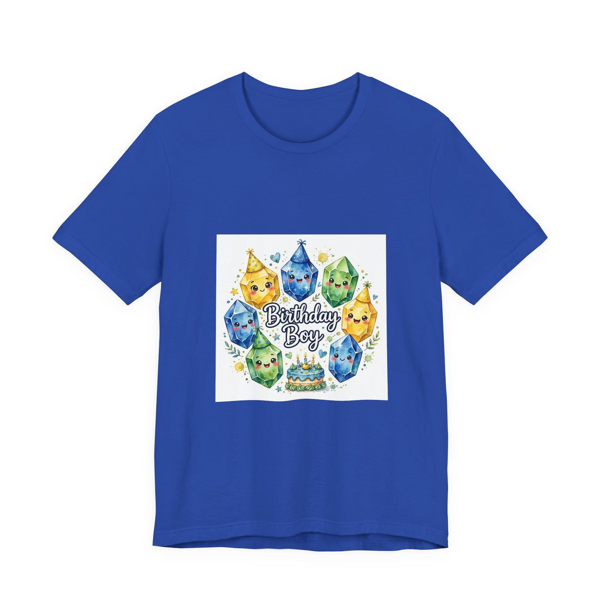 Birthday Boy Crystal Party T-Shirt | Royal, Navy & Purple
