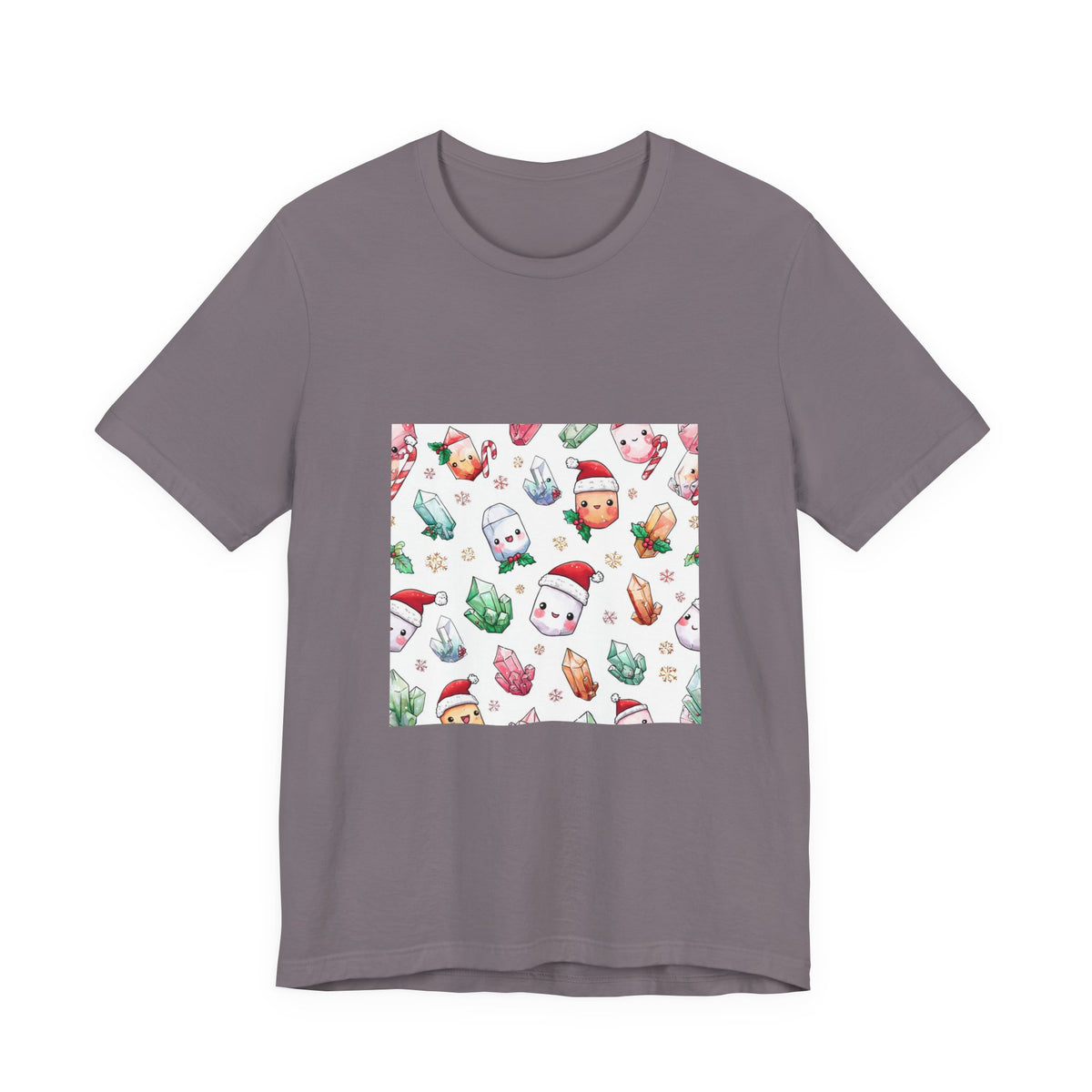 Pastel Christmas Crystal Friends T-Shirt | Light Neutrals