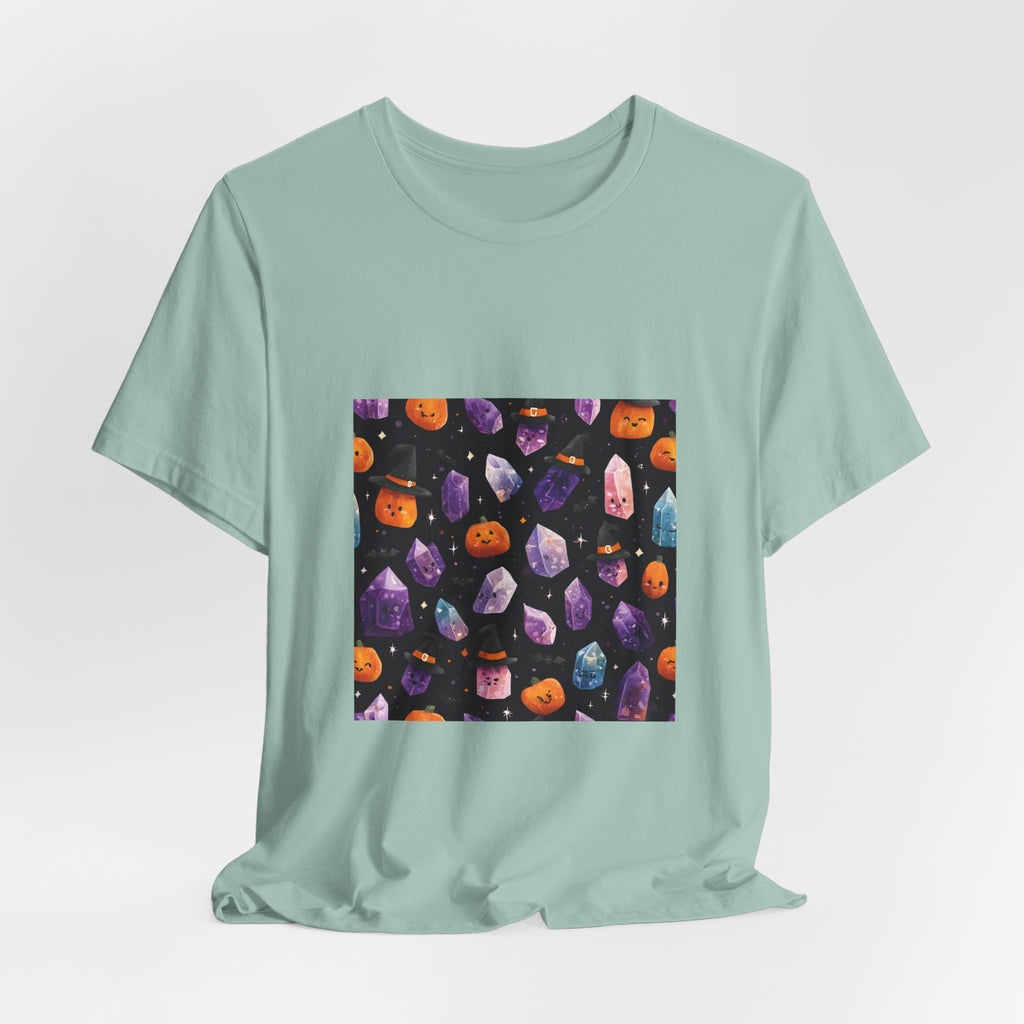Halloween Crystal Party T-Shirt | Soft Blues