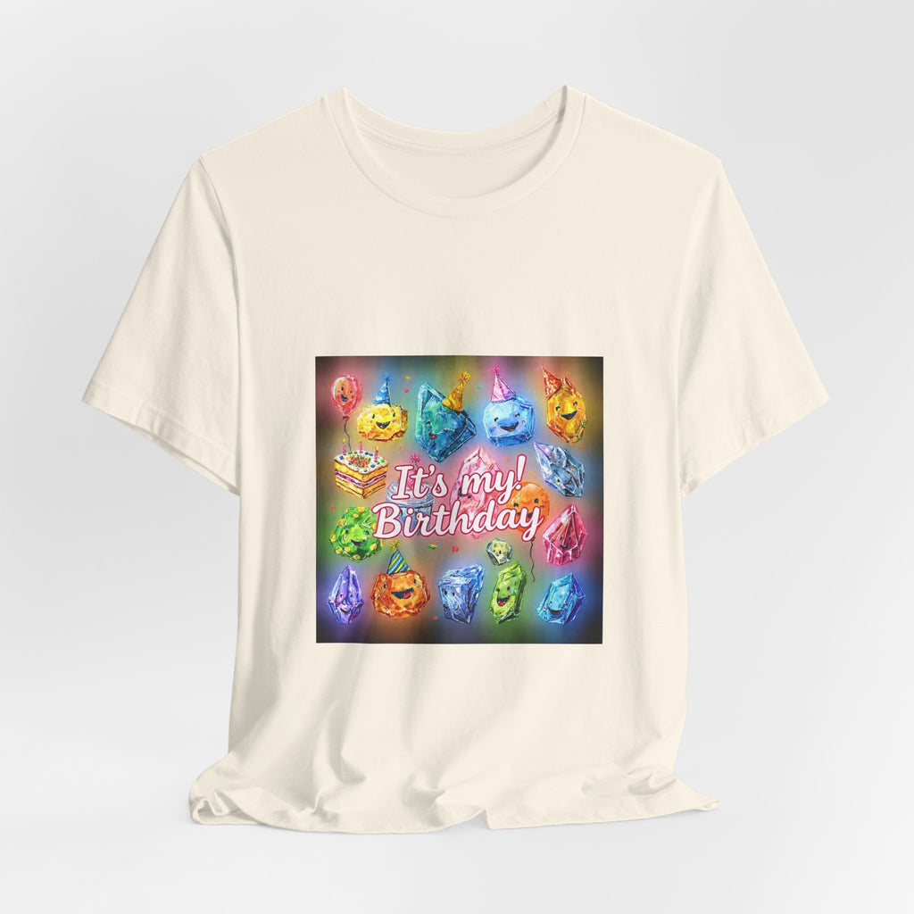 It's My Birthday Crystal Party T-Shirt | Sandy Neutrals & Oranges