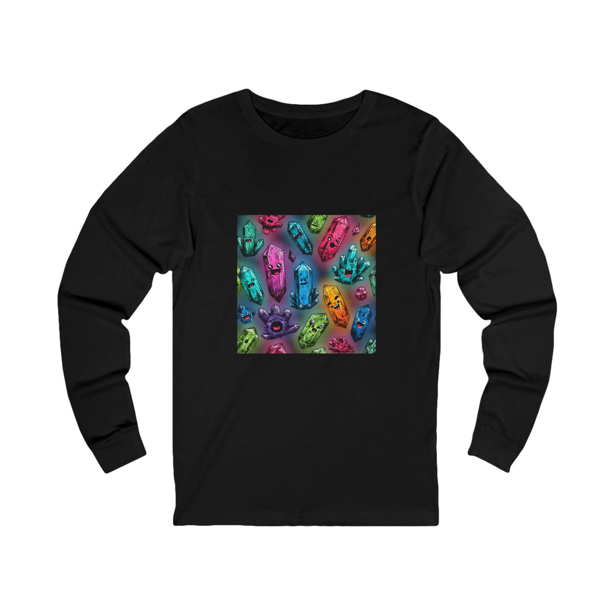 Colorful Crystal Characters Long Sleeve T-Shirt
