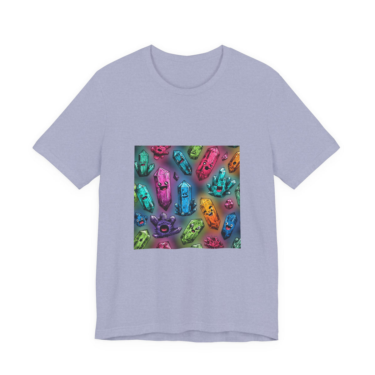Colorful Crystal Characters T-Shirt | Soft Blues