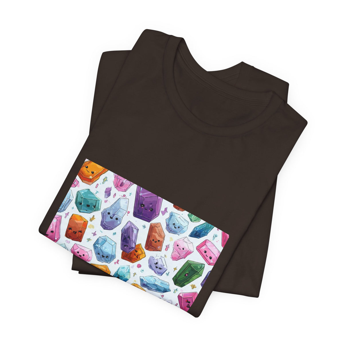 Pastel Crystal Friends T-Shirt | Earthy Reds & Browns