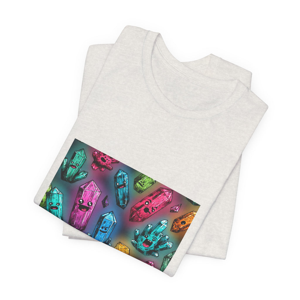 Colorful Crystal Characters T-Shirt | Sandy Neutrals & Oranges