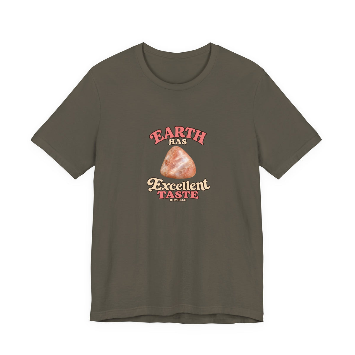 Earth Has Excellent Taste — Peach Moonstone Tee | Greens