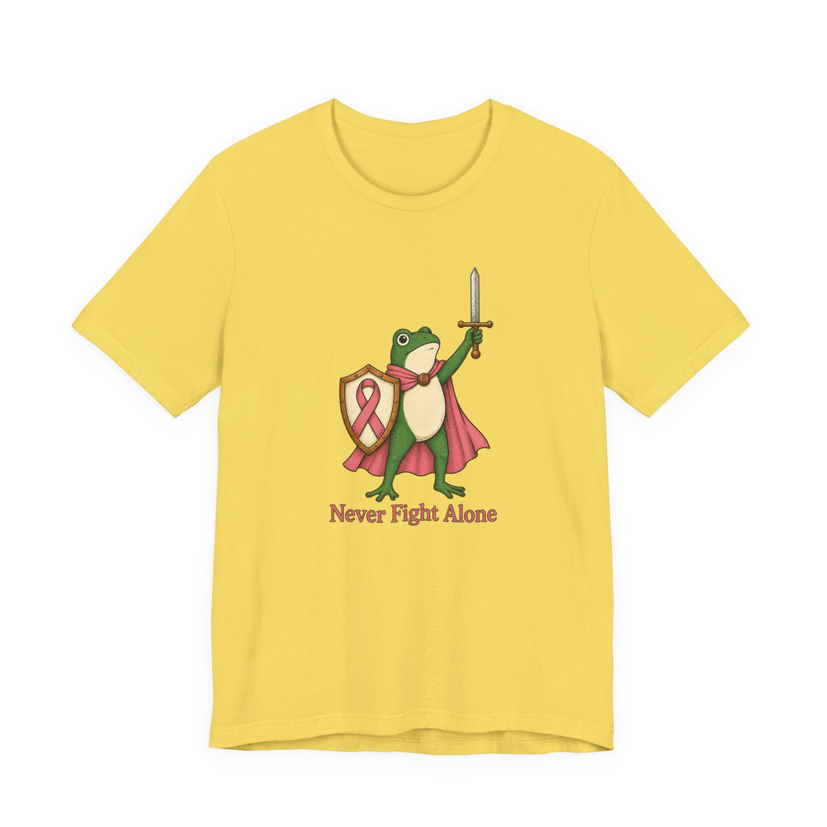 Never Fight Alone - Breast Cancer Awareness T-Shirt