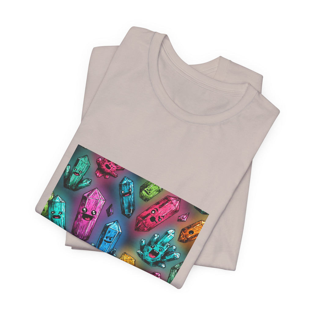 Colorful Crystal Characters T-Shirt | Light Neutrals