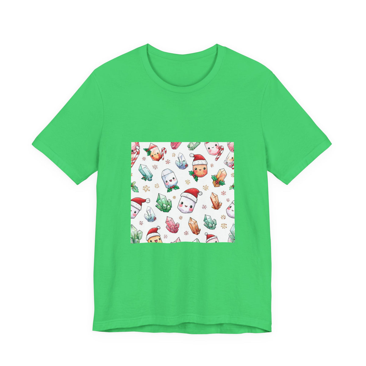Pastel Christmas Crystal Friends T-Shirt | Greens