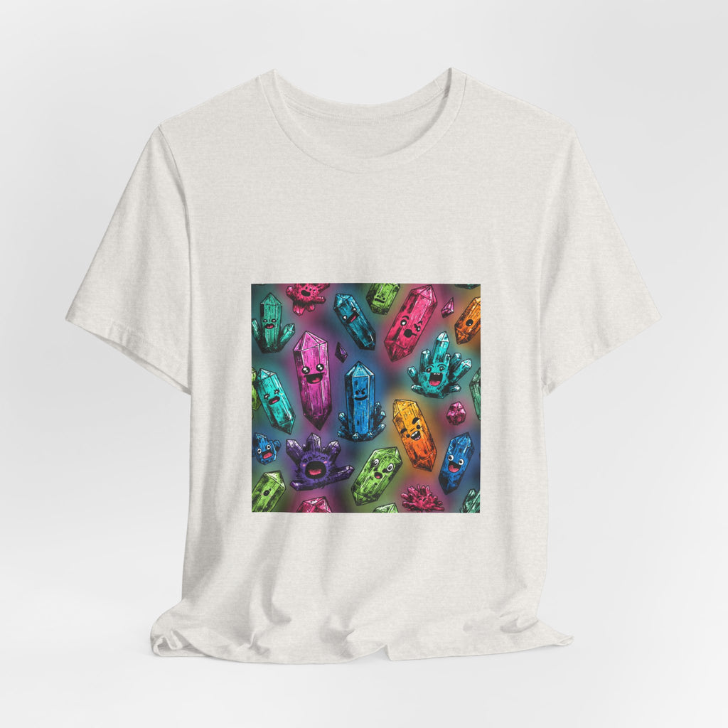 Colorful Crystal Characters T-Shirt | Sandy Neutrals & Oranges