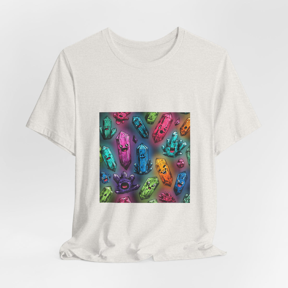 Colorful Crystal Characters T-Shirt | Sandy Neutrals & Oranges