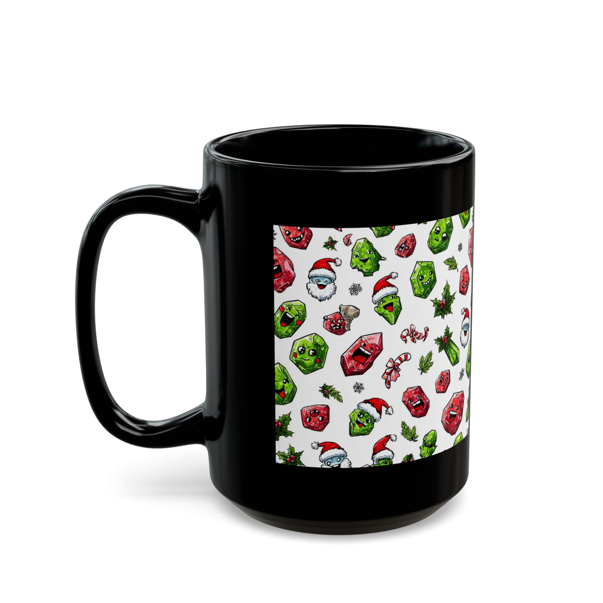 Christmas Crystal Cheer Black Mug