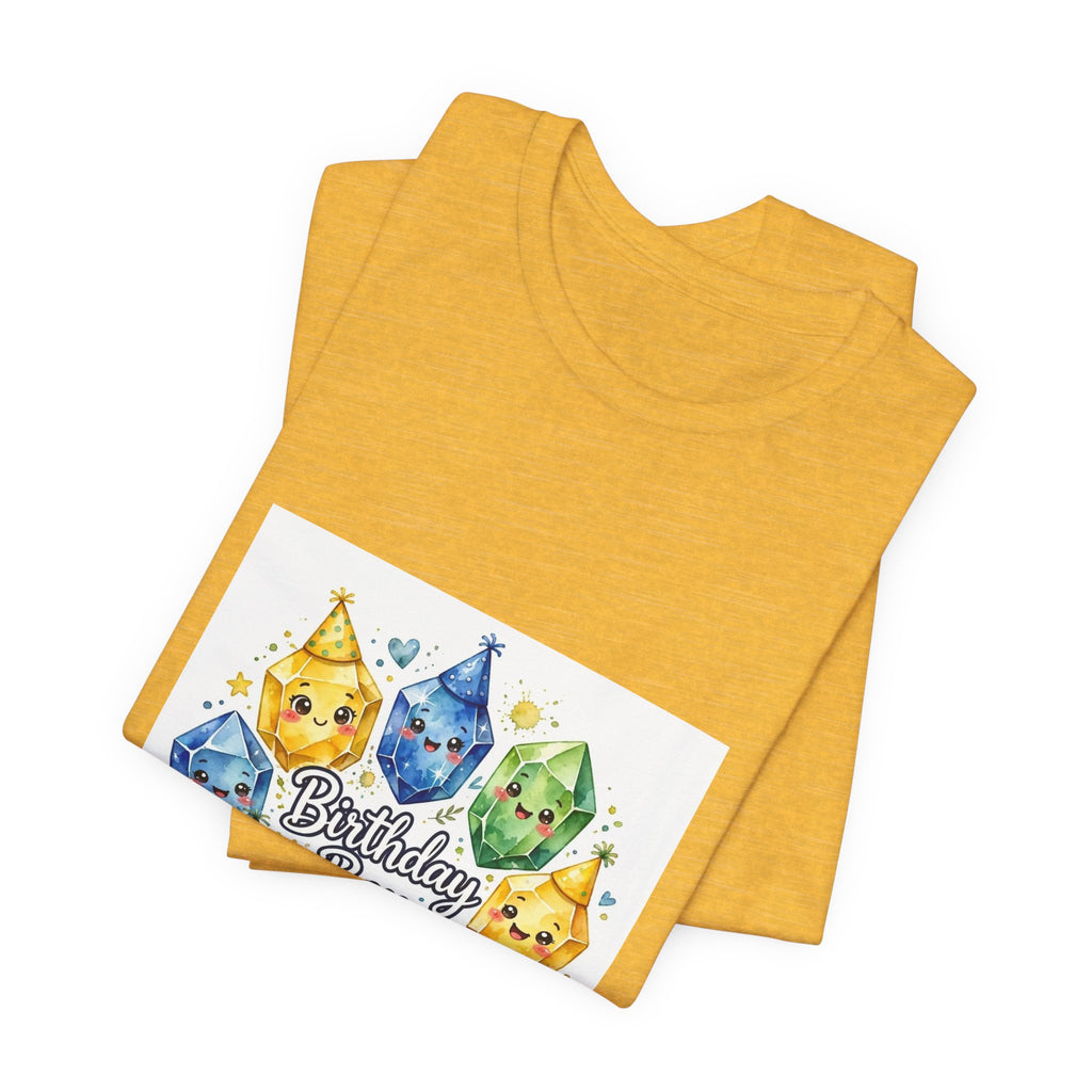 Birthday Boy Crystal Party T-Shirt | Golds, Mints & Teal