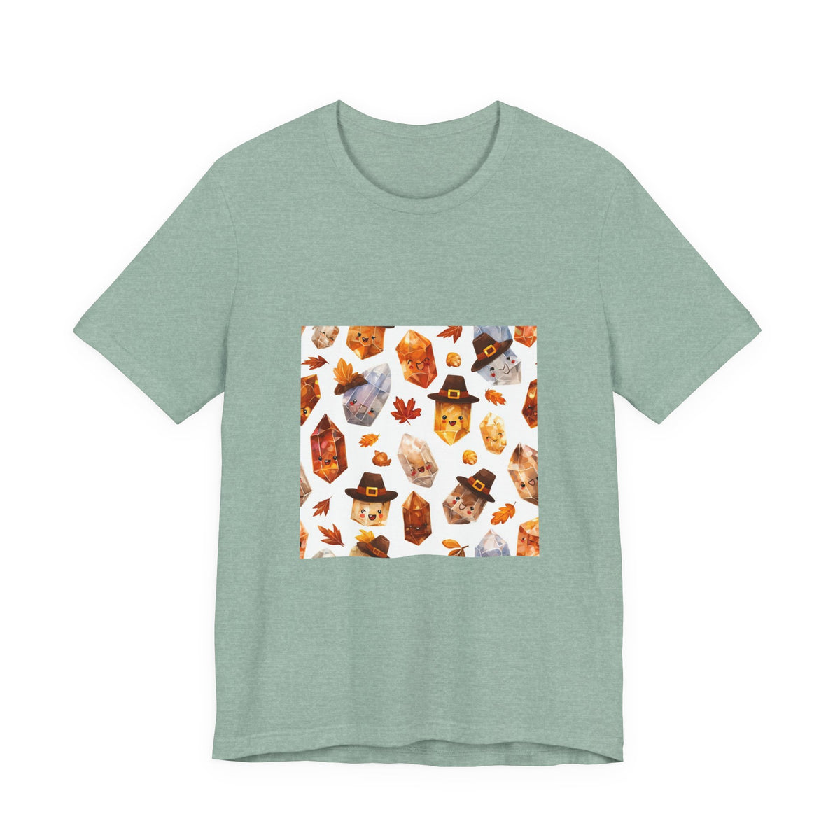 Thanksgiving Crystal Harvest T-Shirt | Soft Blues