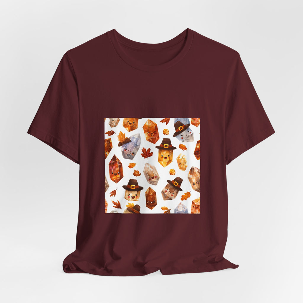 Thanksgiving Crystal Harvest T-Shirt | Earthy Reds & Browns