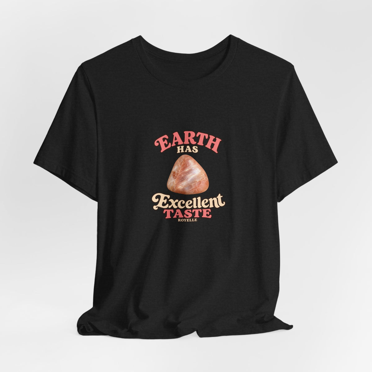 Earth Has Excellent Taste — Peach Moonstone Tee | Dark Neutrals & Reds