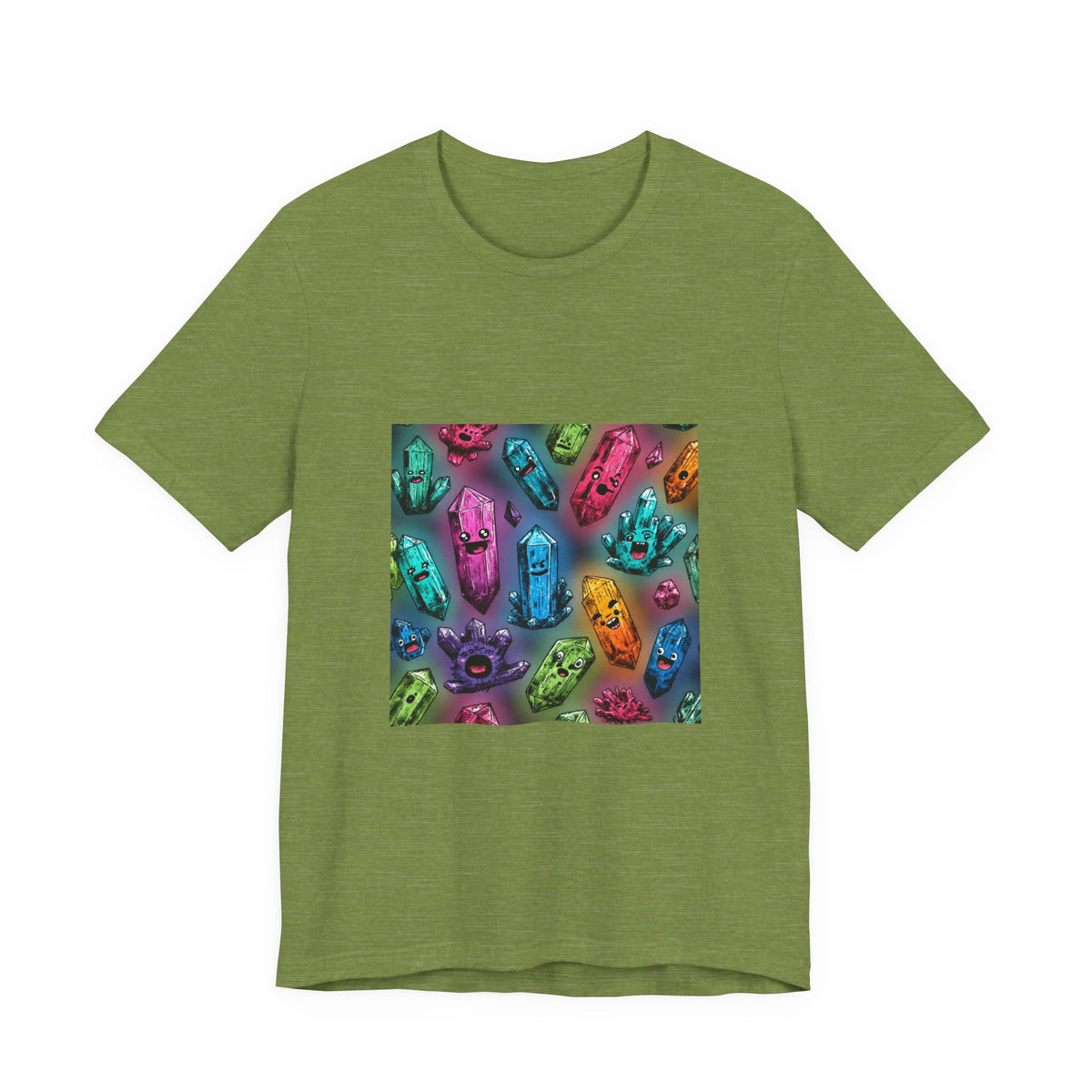 Colorful Crystal Characters T-Shirt | Greens