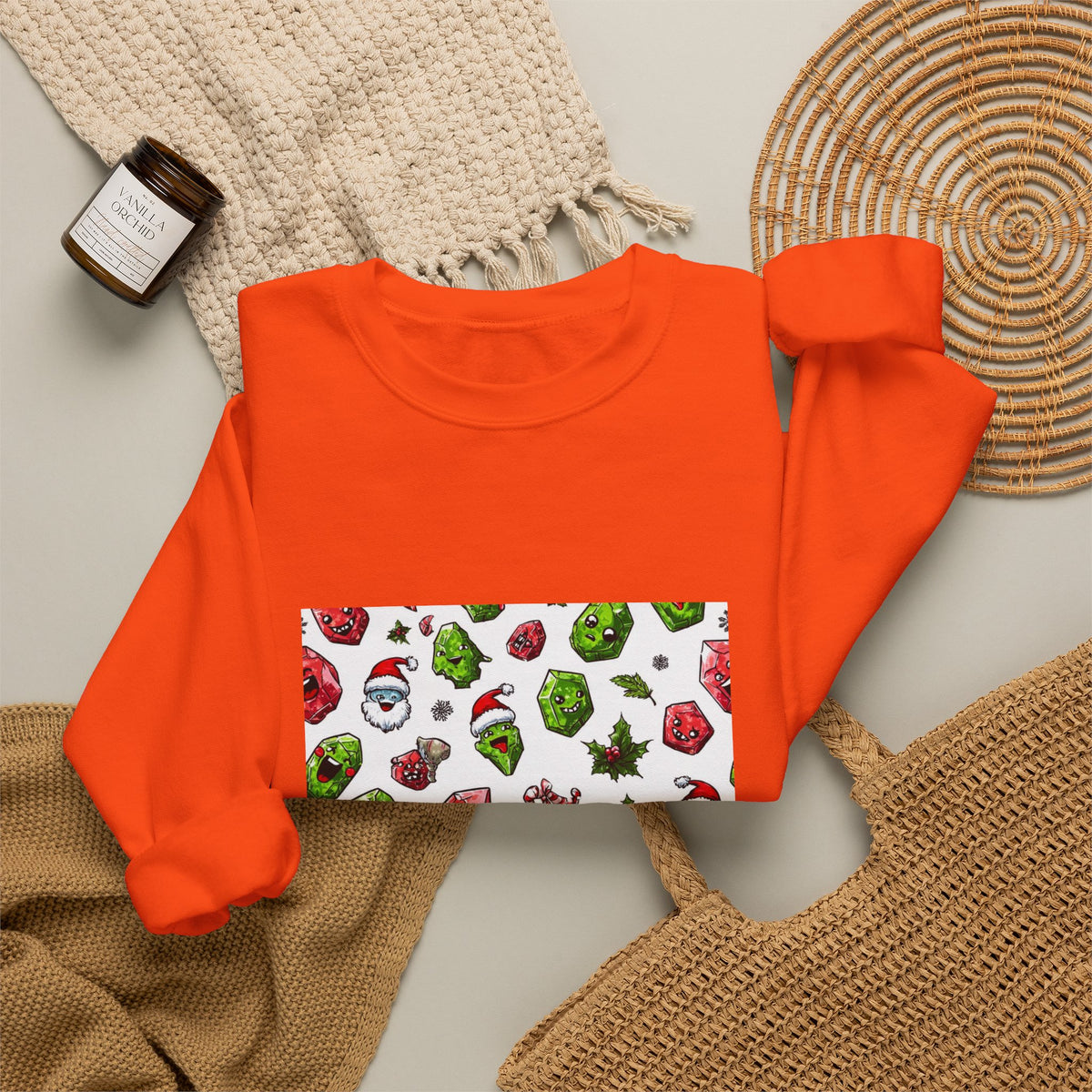 Christmas Crystal Cheer Crewneck | Earth Tones & Brights