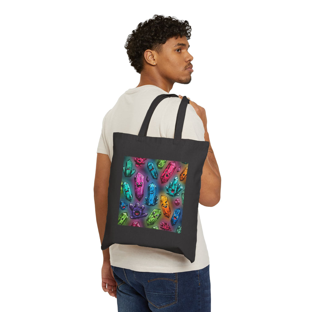Colorful Crystal Characters Canvas Tote
