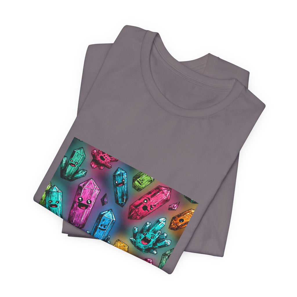 Colorful Crystal Characters T-Shirt | Light Neutrals