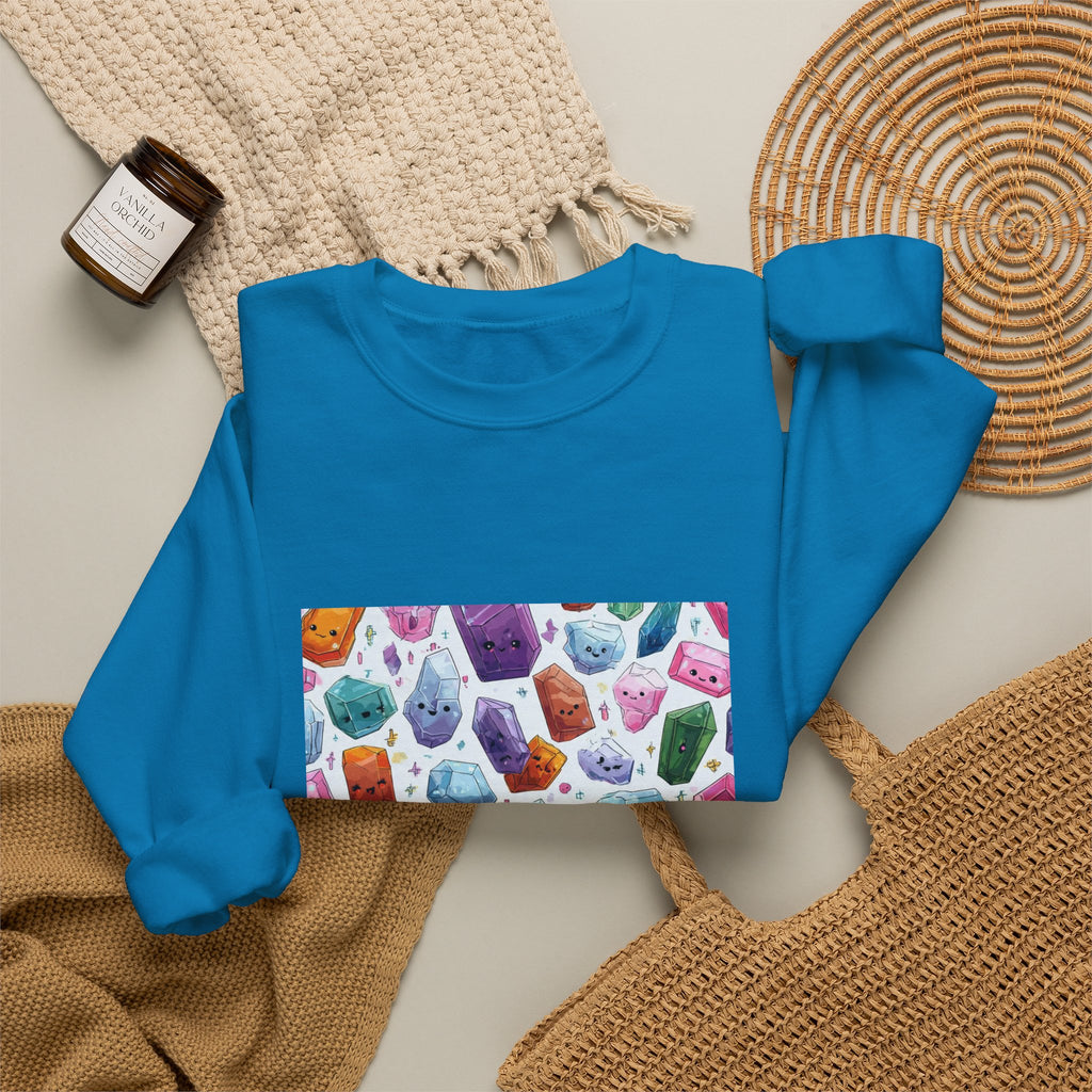 Pastel Crystal Friends Crewneck | Blues, Purples & Pinks