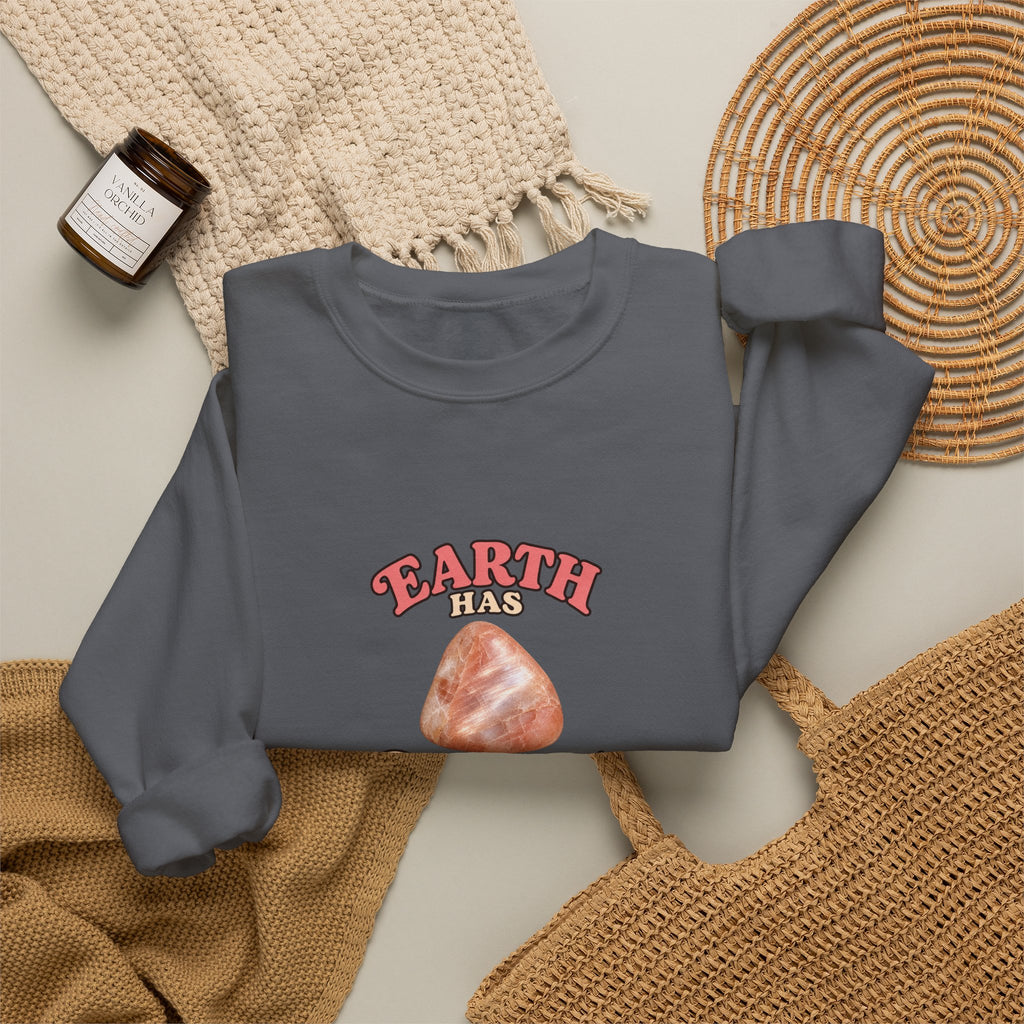 Earth Has Excellent Taste — Peach Moonstone Crewneck | Neutrals & Reds
