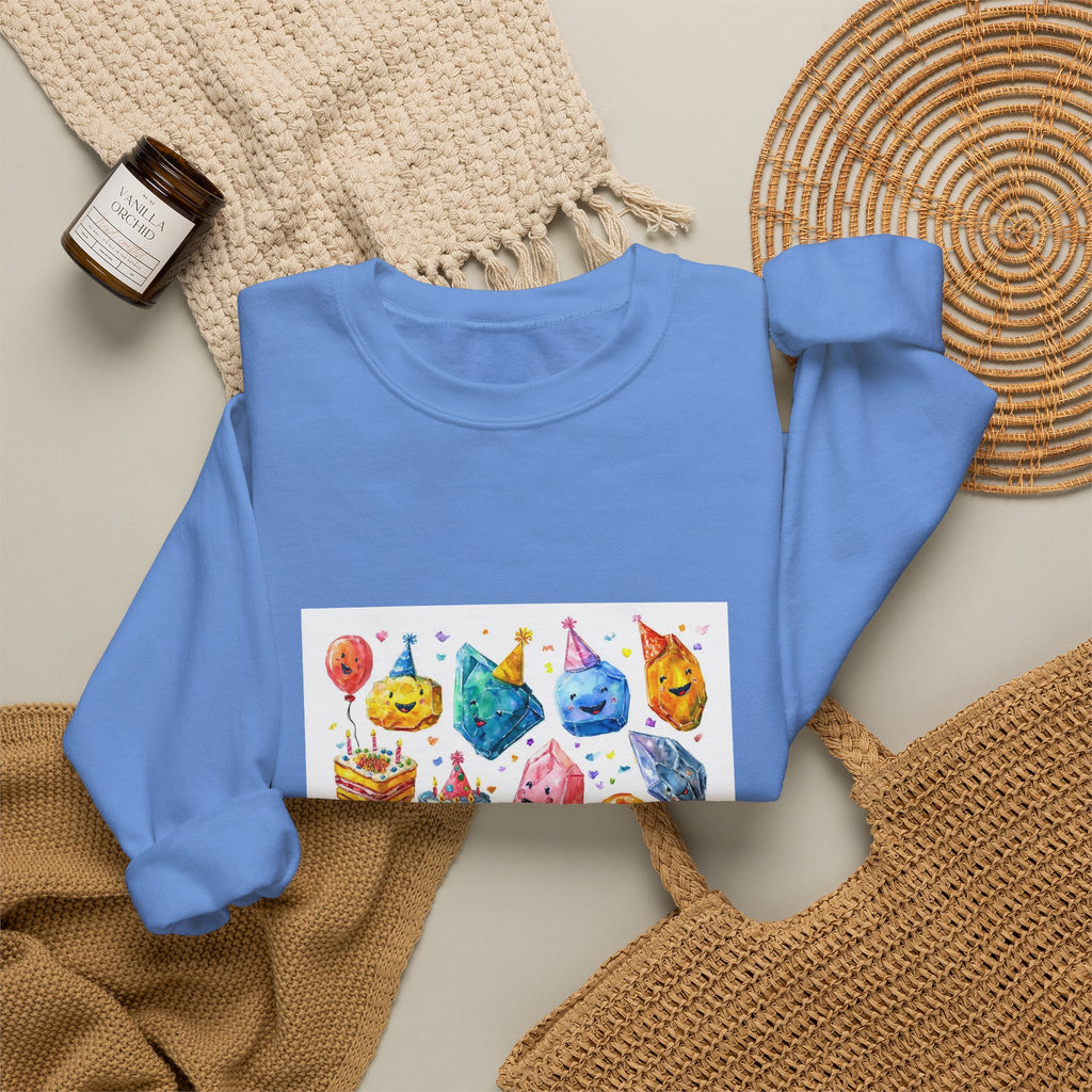 Crystal Birthday Party Crewneck | Blues, Purples & Pinks