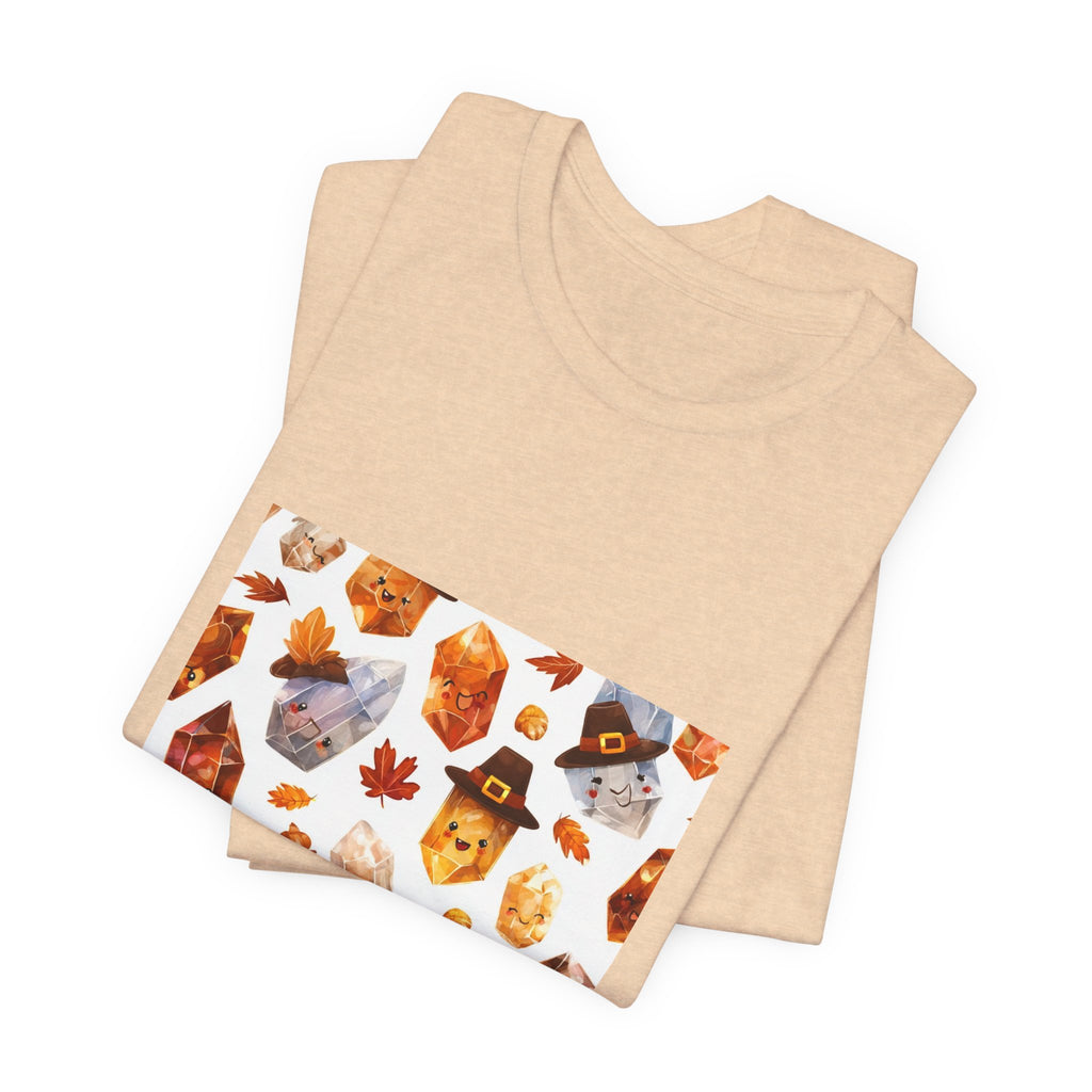Thanksgiving Crystal Harvest T-Shirt | Sandy Neutrals & Oranges