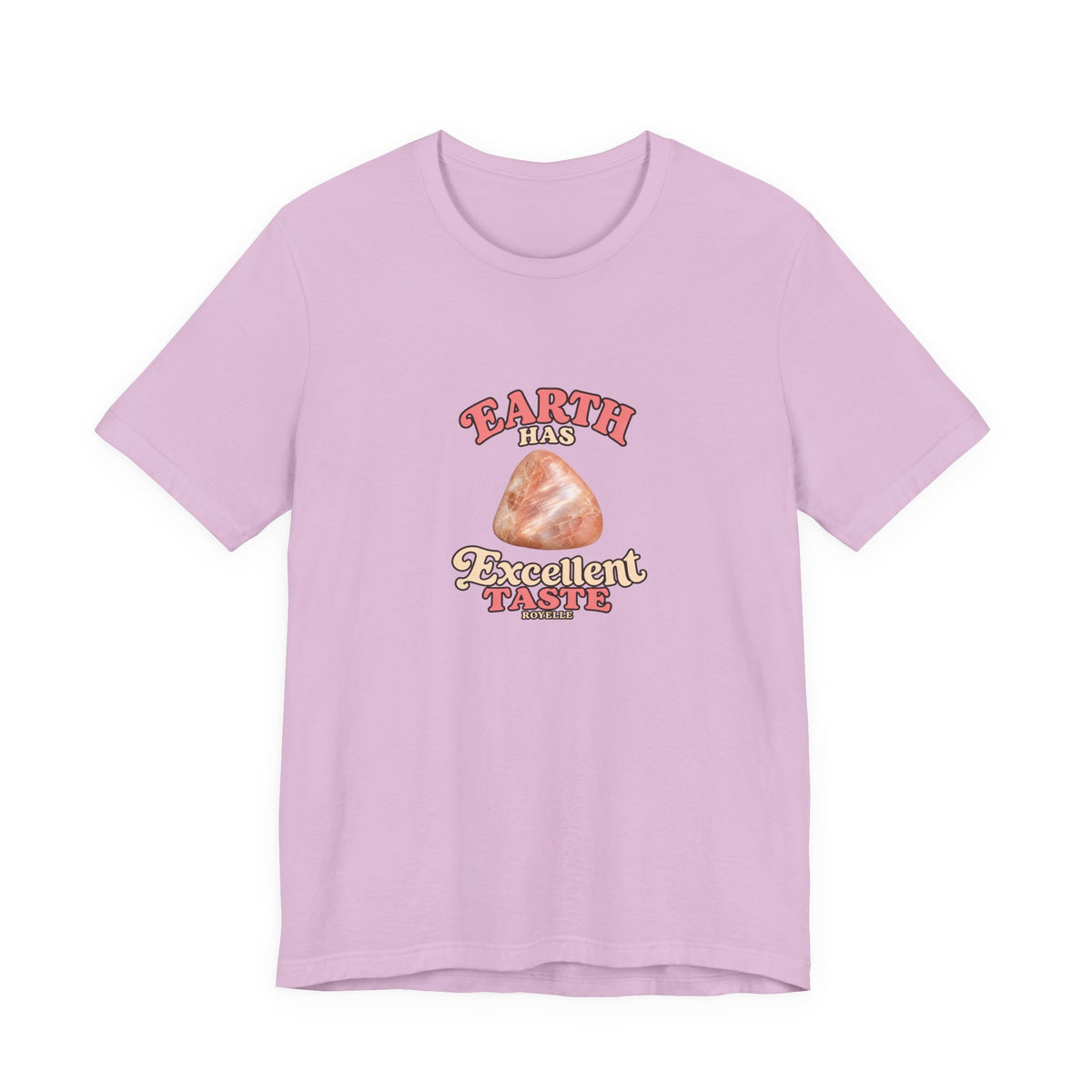 Earth Has Excellent Taste — Peach Moonstone Tee | Royal, Navy & Purple